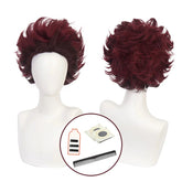 Halloweez Kamado Tanjiro Cosplay Wig - Premium Synthetic Fiber with Adjustable Cap for Anime Fans - Halloweez